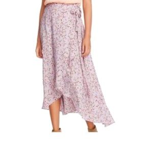 1. State The Fluer Midi Wrap Skirt in Dusty Lavender NWT